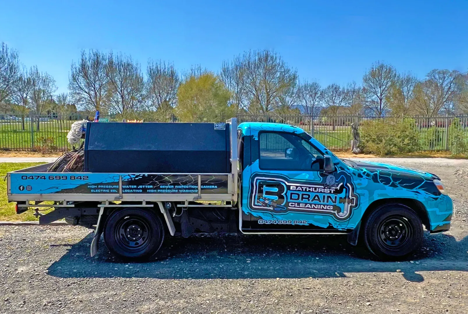 Bathurst Drain Cleaning service truck parked outdoors.